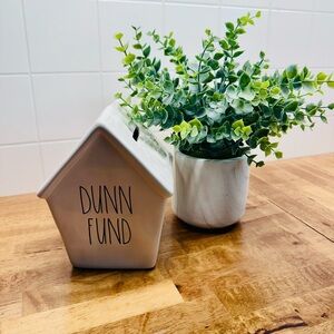 Rae Dunn Fund Ceramic House Bank - White